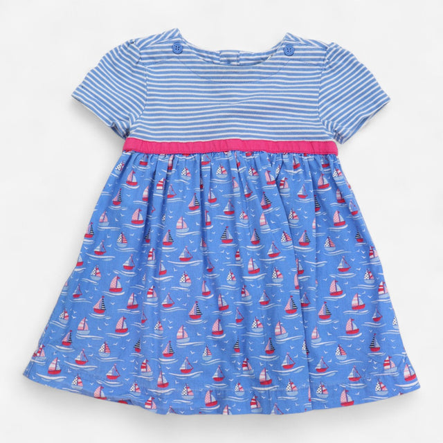 Summer dress blue with boats