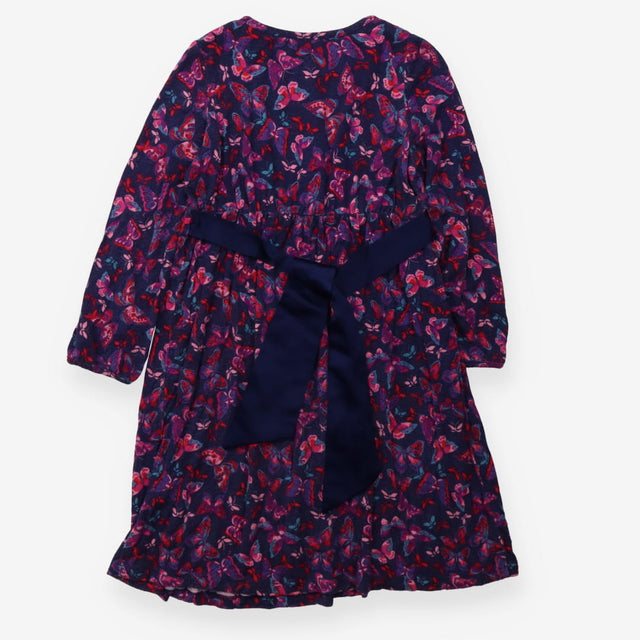 Blue Long Sleeve Butterfly Dress