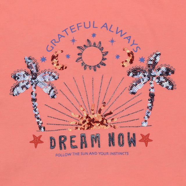 T-Shirts Peach Sequin Dream Now and Cream Ice Crea