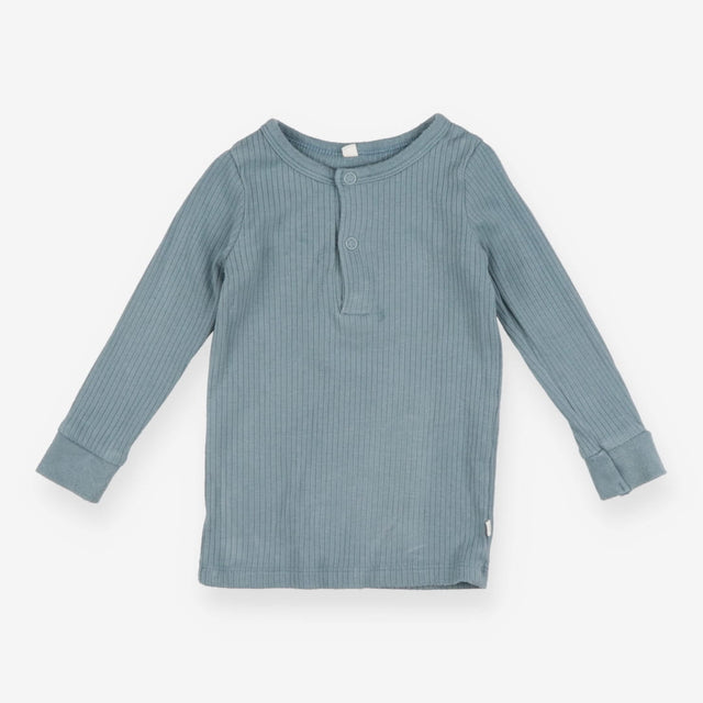 Pyjama Set Ribbed Dusky Blue