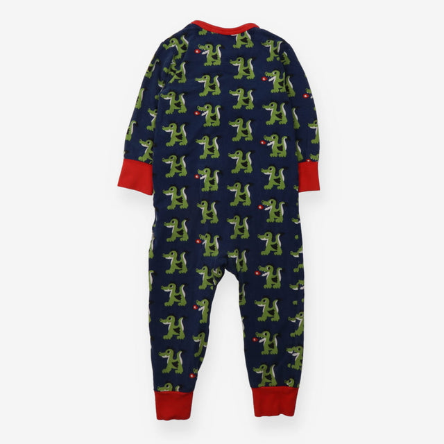 Navy and red dragon zip sleepsuit