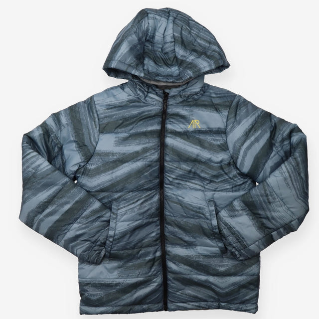 Puffer Jacket blue paint effect Angel & Rocket