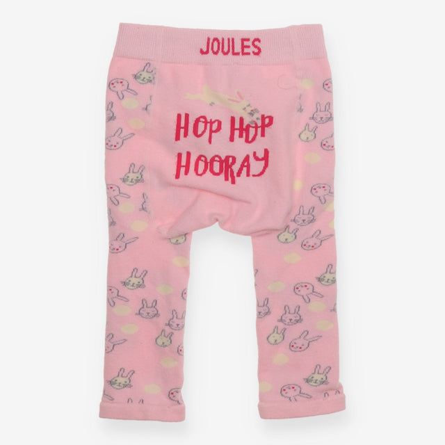 Leggings knit pink bunnies spots