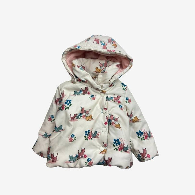 Pink poodle puffer coat