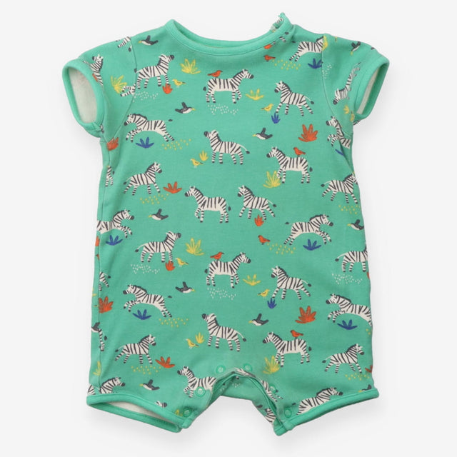 Romper Shortie Green Zebra