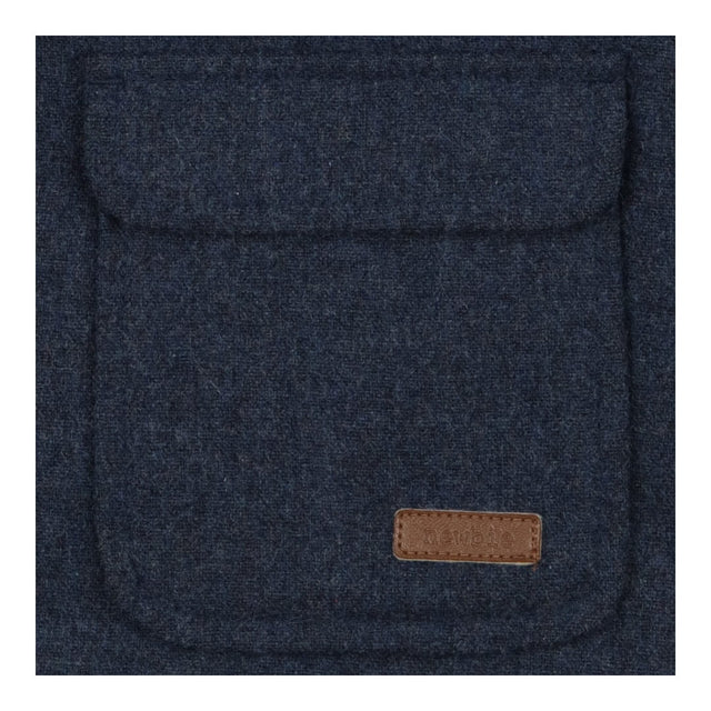 Duffle coat blue wool hooded