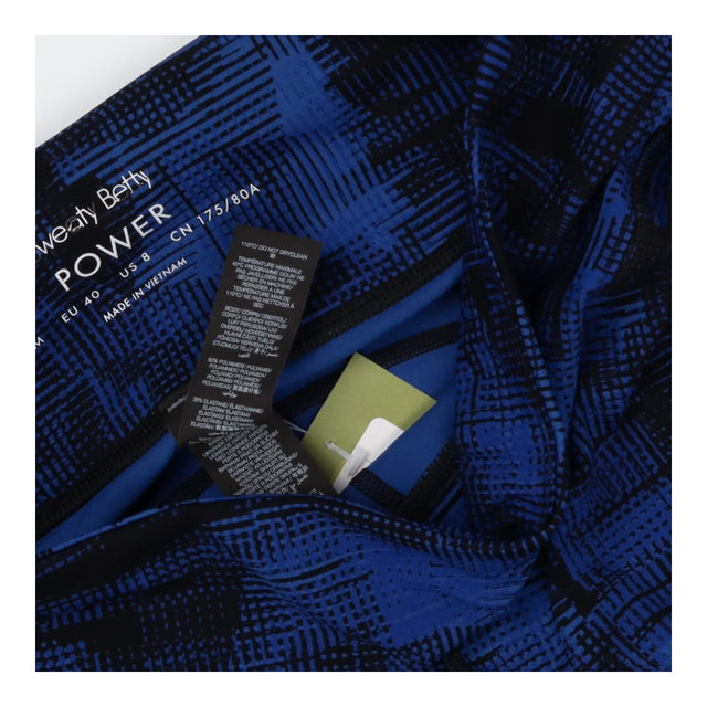 Power 7/8 Gym Leggings blue and black