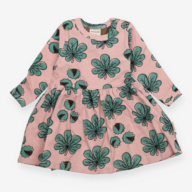 Dress pink chestnut leaf