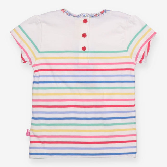 Tee Stripe floral pocket flamingo SS