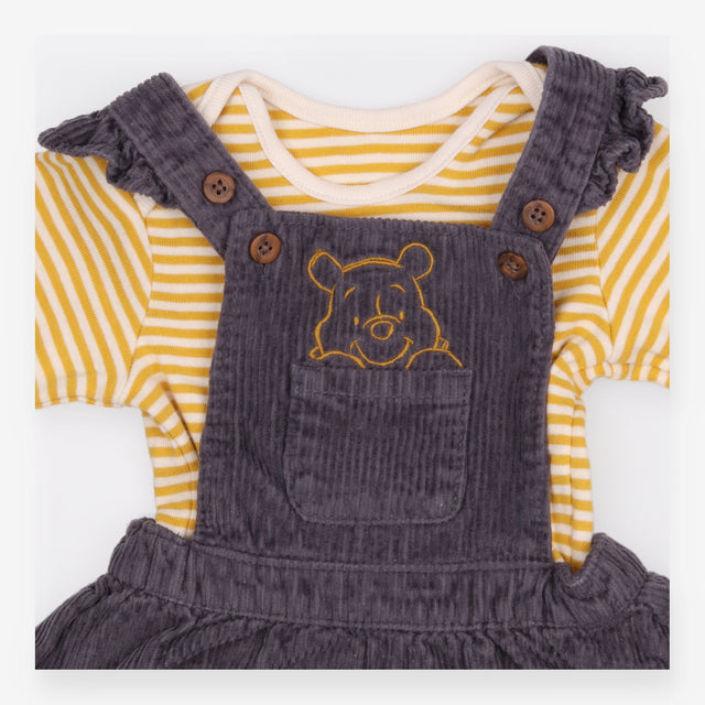 Winnie The Pooh Cord Pinafore and Bodysuit