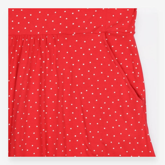 Red Polka Dot Organic Cotton Jersey Dress
