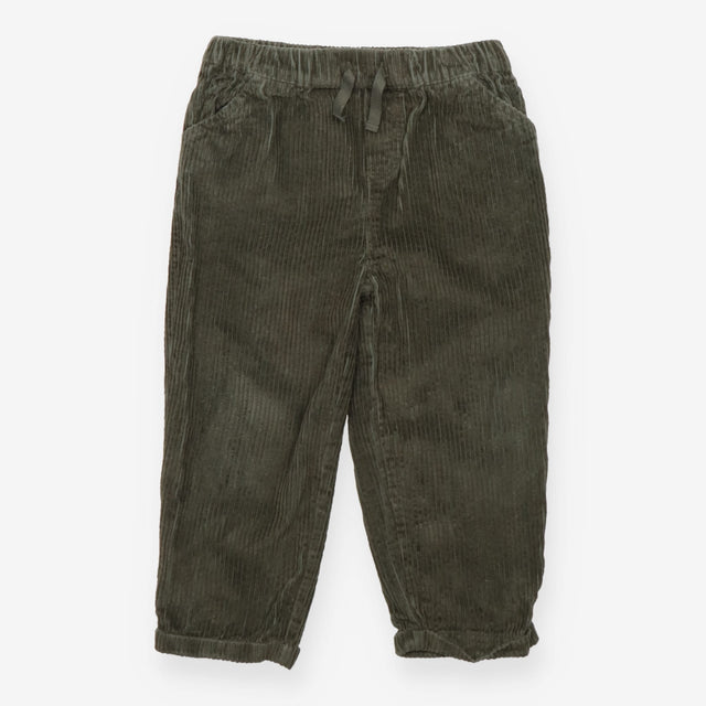 Trousers Cord Green Pull Ons