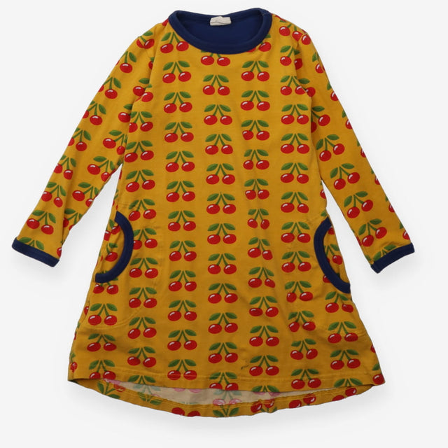 Dress long sleeve yellow with cherry