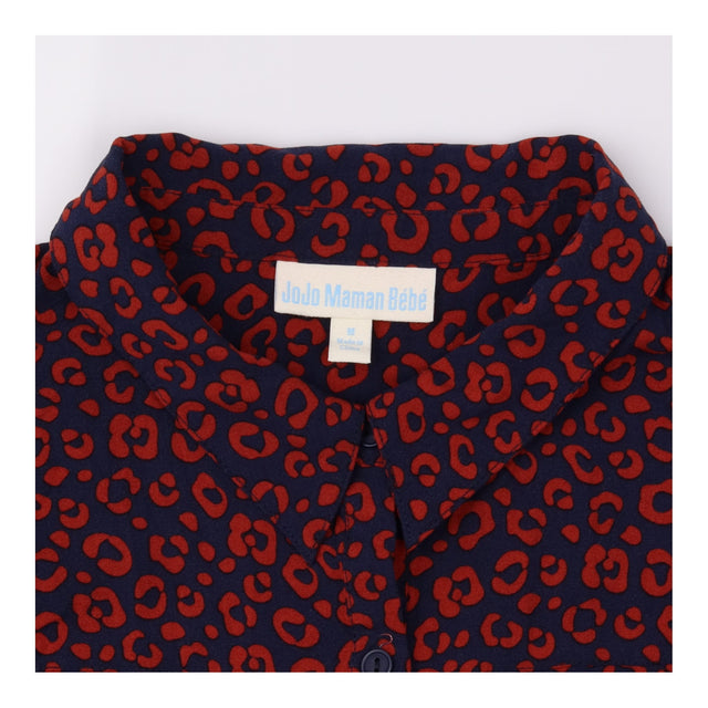 Navy & Red Animal Print Shirt Dress