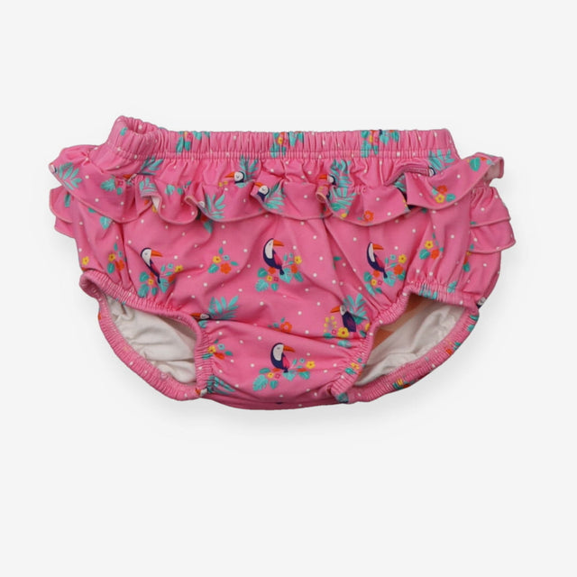 Pink swim nappy with toucans