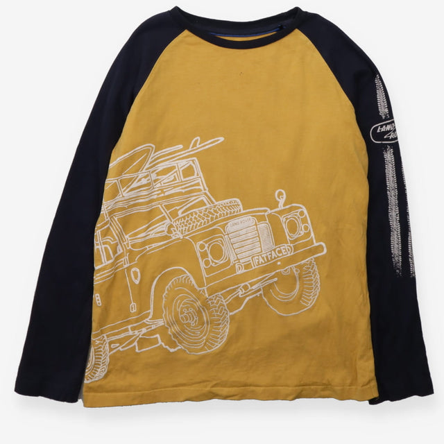 Yellow and navy land rover LS top