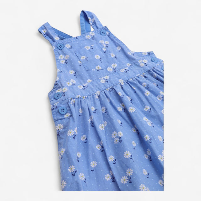 Dress blue daisy with stripe tee