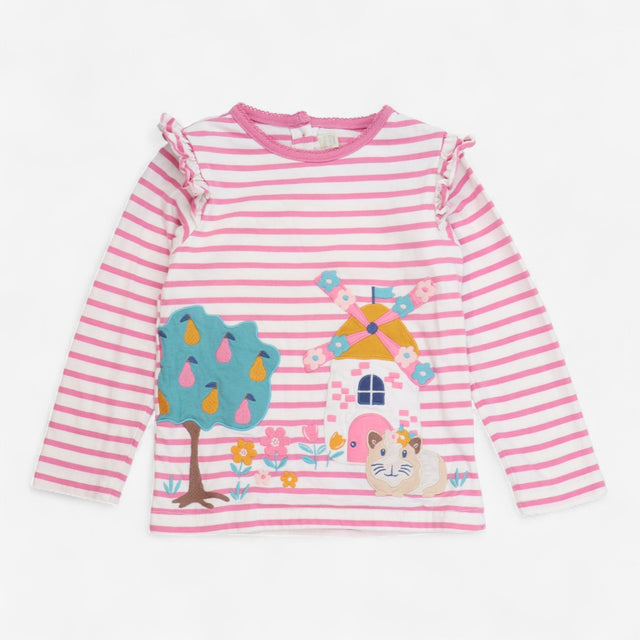 Pink Striped Long Sleeve T-Shirt Guinea Pig at Win