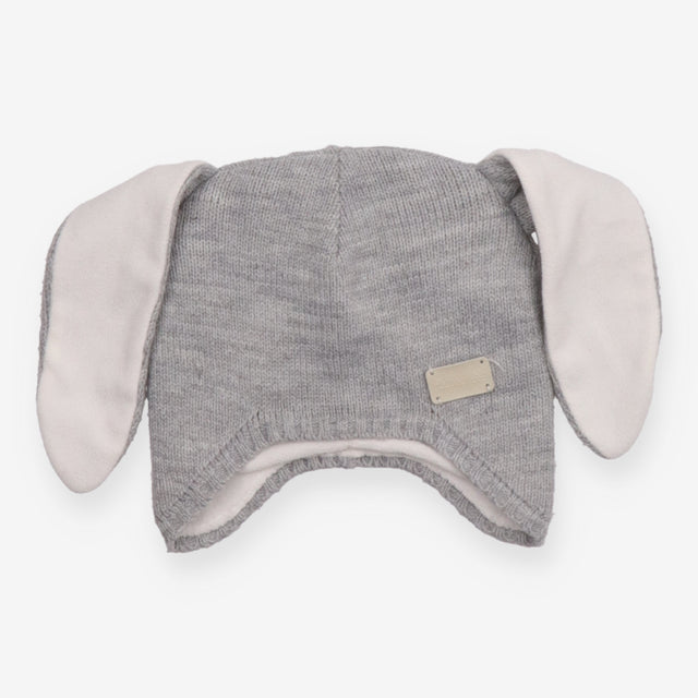 Grey Knit Hat with Bunny Ears