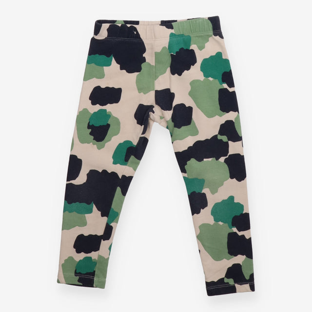 Leggings green camouflage print
