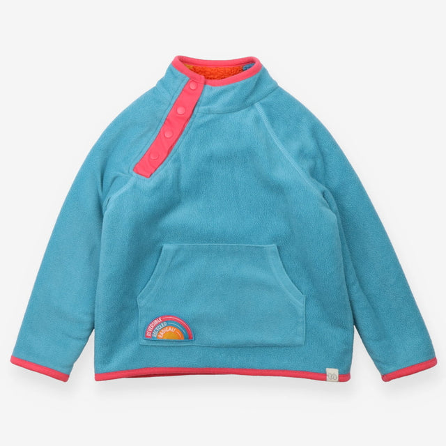 Light Blue Reversible Striped Fleece