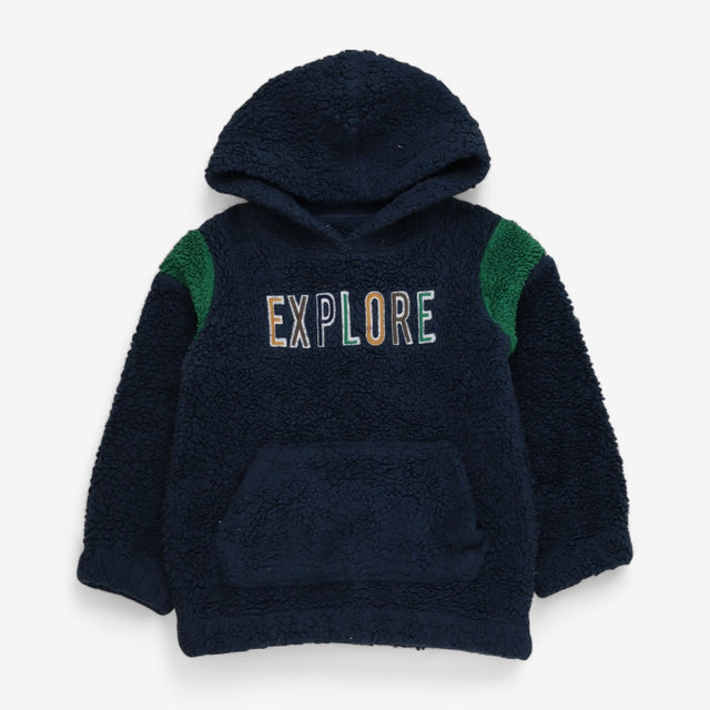 Hoodie Navy Fleece Explore