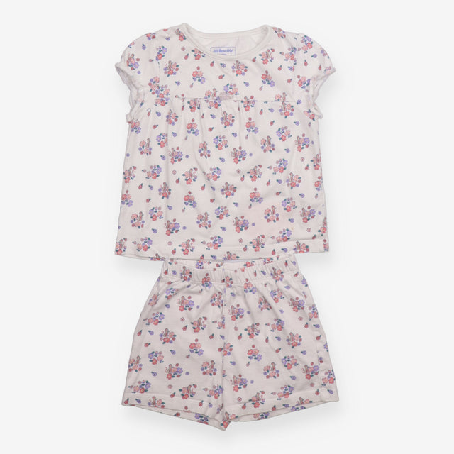 Outfit T-shirt and shorts floral white