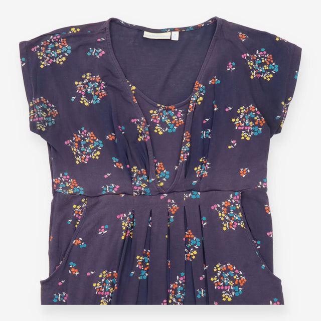 Dress Navy Floral Maternity Nursing