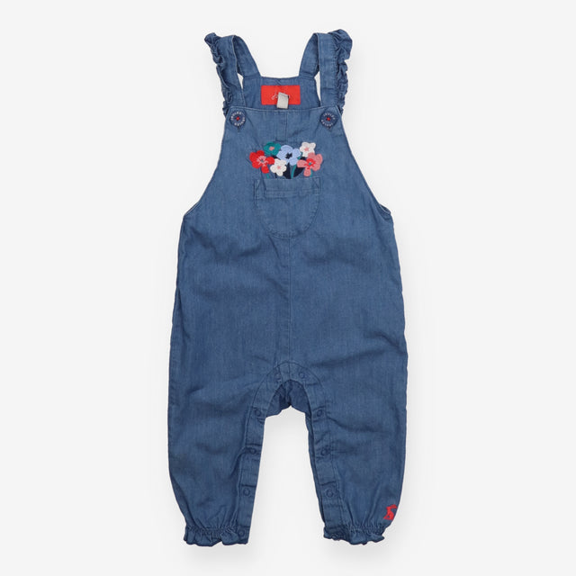 Blue Dungarees with Flowers