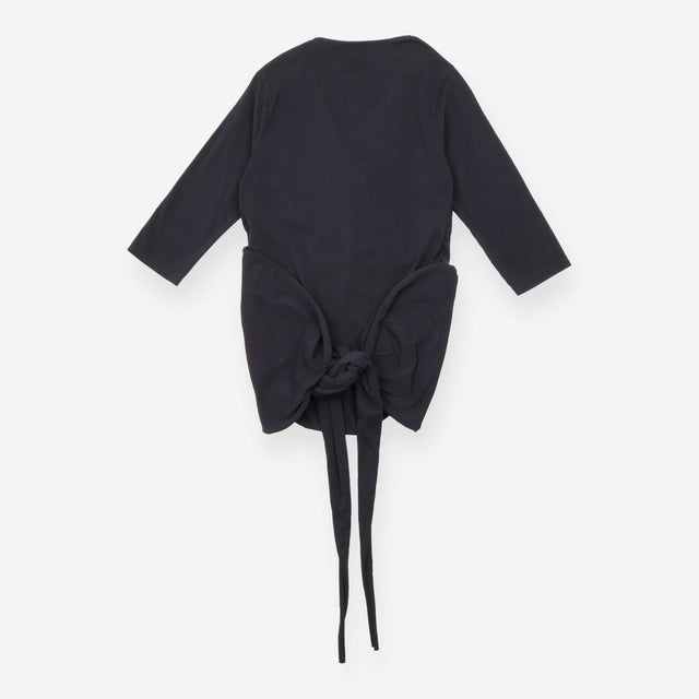 Nursing Top Black Cotton Skin-to-Skin Wrap