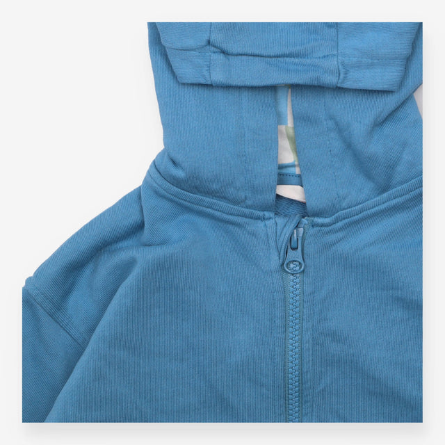 Blue Hoodie Checkerboard Lining