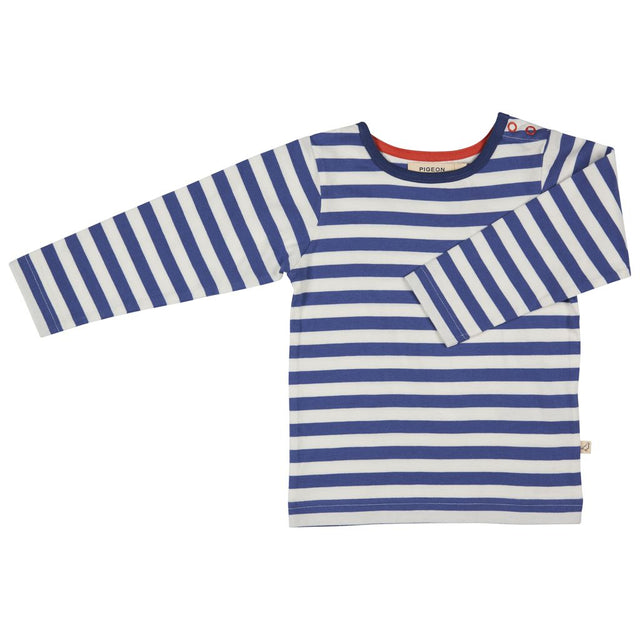 Dusty blue breton t-shirt