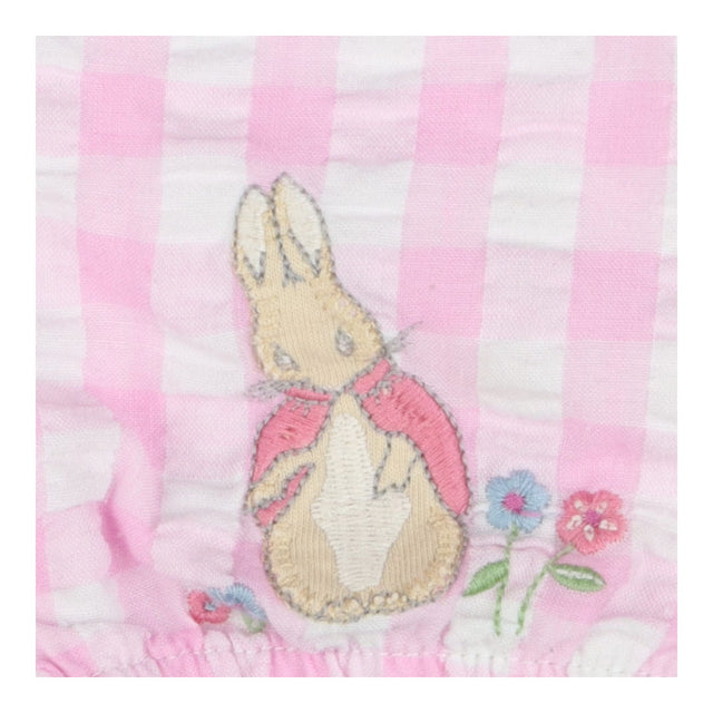 Pink gingham romper Flopsy Rabbit