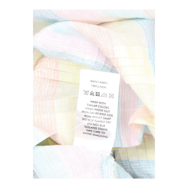 Sundress Linen Pastel Stripe Sleeveless Mini