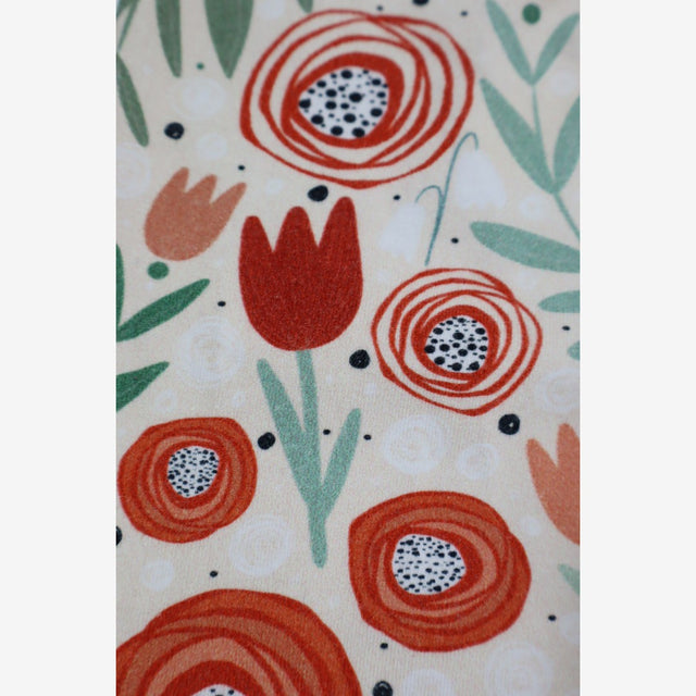 Leggings Red Floral Print - Daisy & Mamma Makes