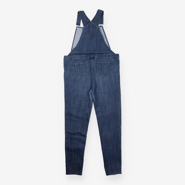 Denim Dungarees Maternity Overalls Stretch Side Pa
