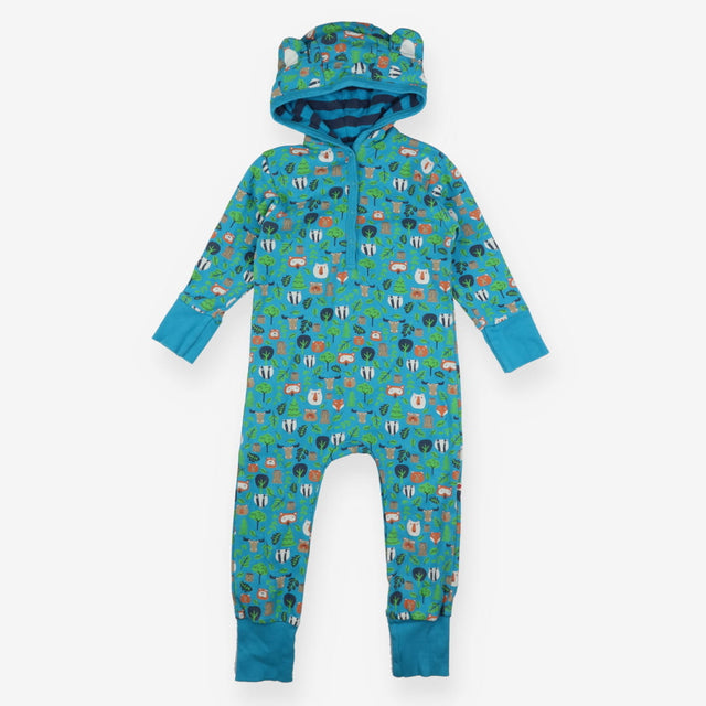 Onesie blue badger and friends