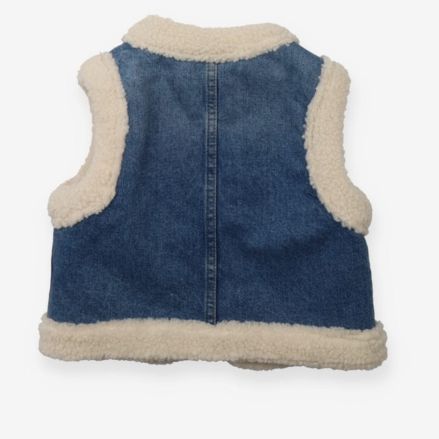 Gilet denim fleece lining