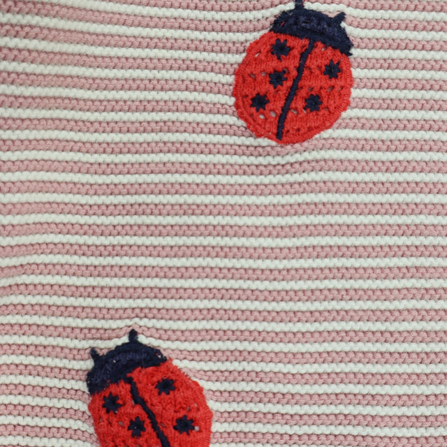 Pink knit jumper ladybirds