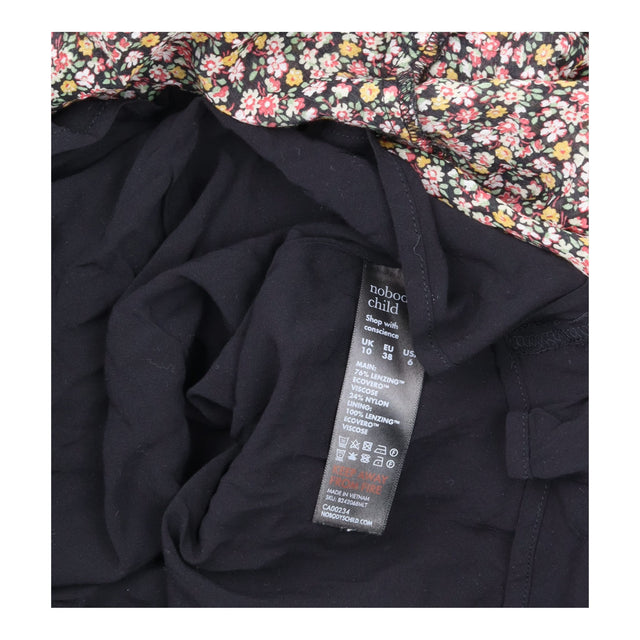 Midi Skirt Black Multicolour Ditsy Floral