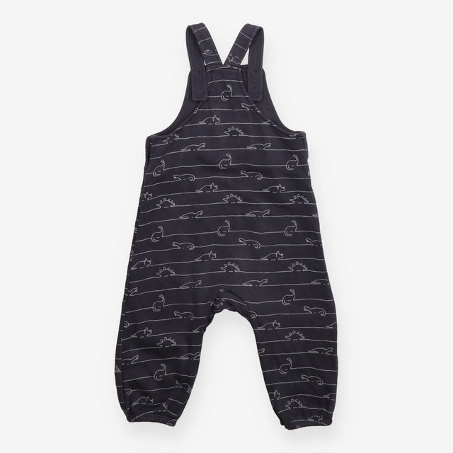 Grey Dinosaur Dungarees