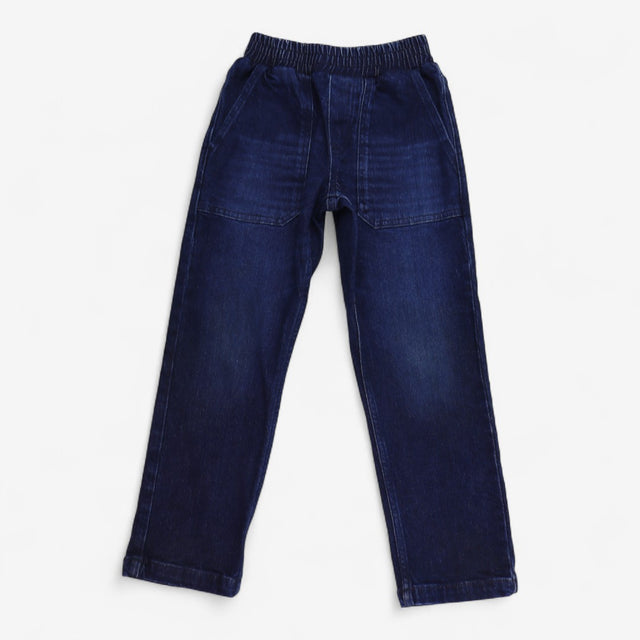 Jeans Dark Blue with Pockets and Elasticated Waist