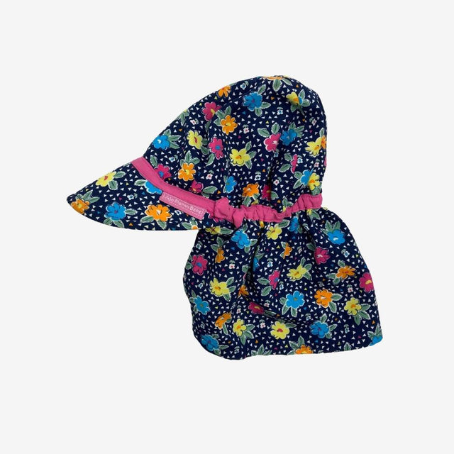 Navy floral sunhat
