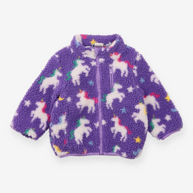 Purple Unicorn Borg Fleece Jacket
