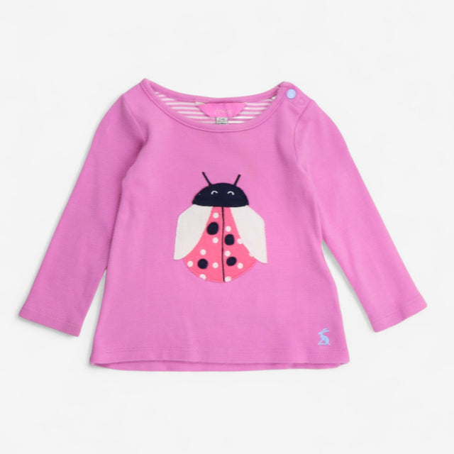 T-shirt long sleeve pink ladybird