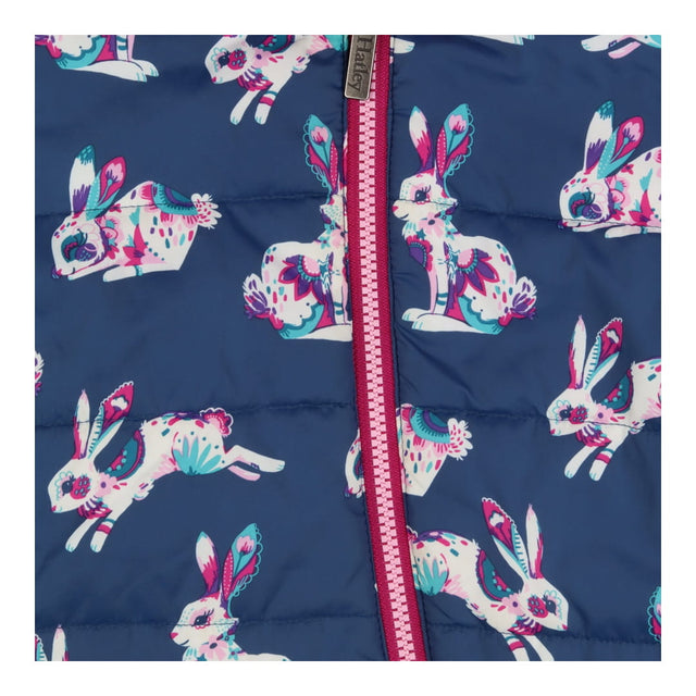 Navy pramsuit with bunnies