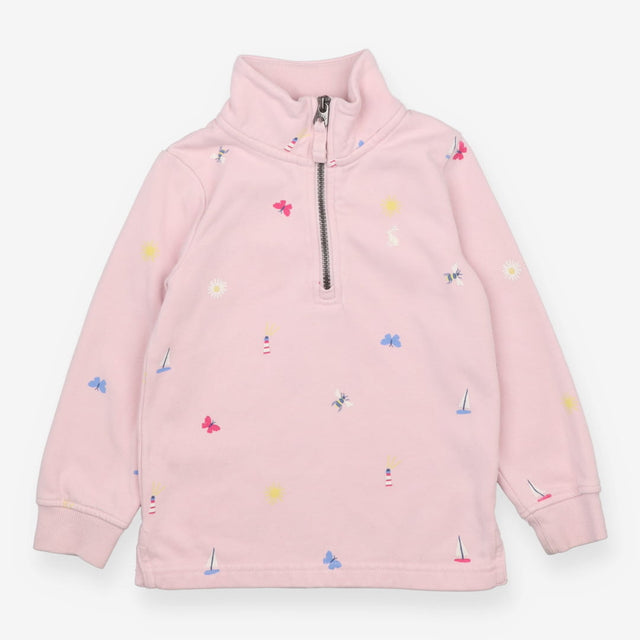 Pink Light House Half Zip Sweater