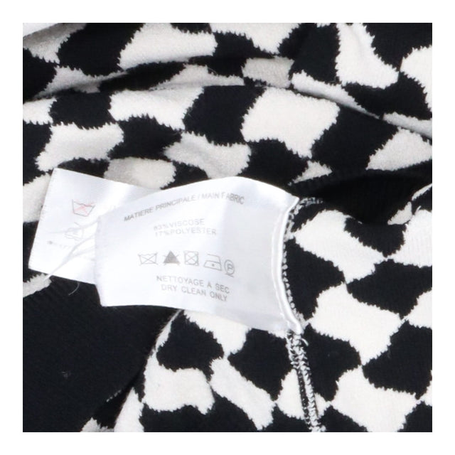 Paule Ka Black & White Geometric Knit Sweater Luxu