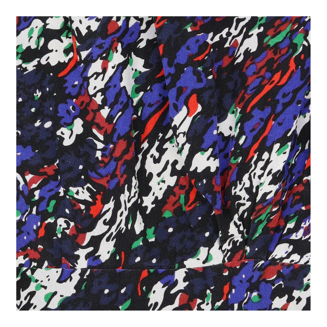 Mini Dress Abstract Print Draped Sleeveless Pocket