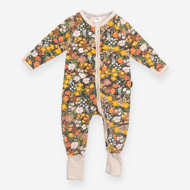 Sleepsuit zip floral